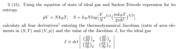 Solved 3 15 Using The Equation Of State Of Ideal Gas A Chegg Com