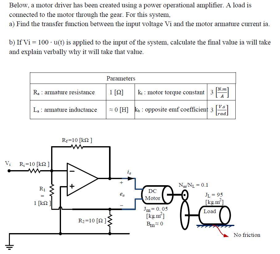 Solved Below, a motor driver has been created using a power | Chegg.com