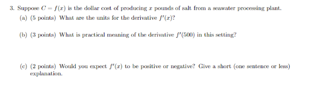 Solved 3. Suppose C = f(t) is the dollar cost of producing 2 | Chegg.com