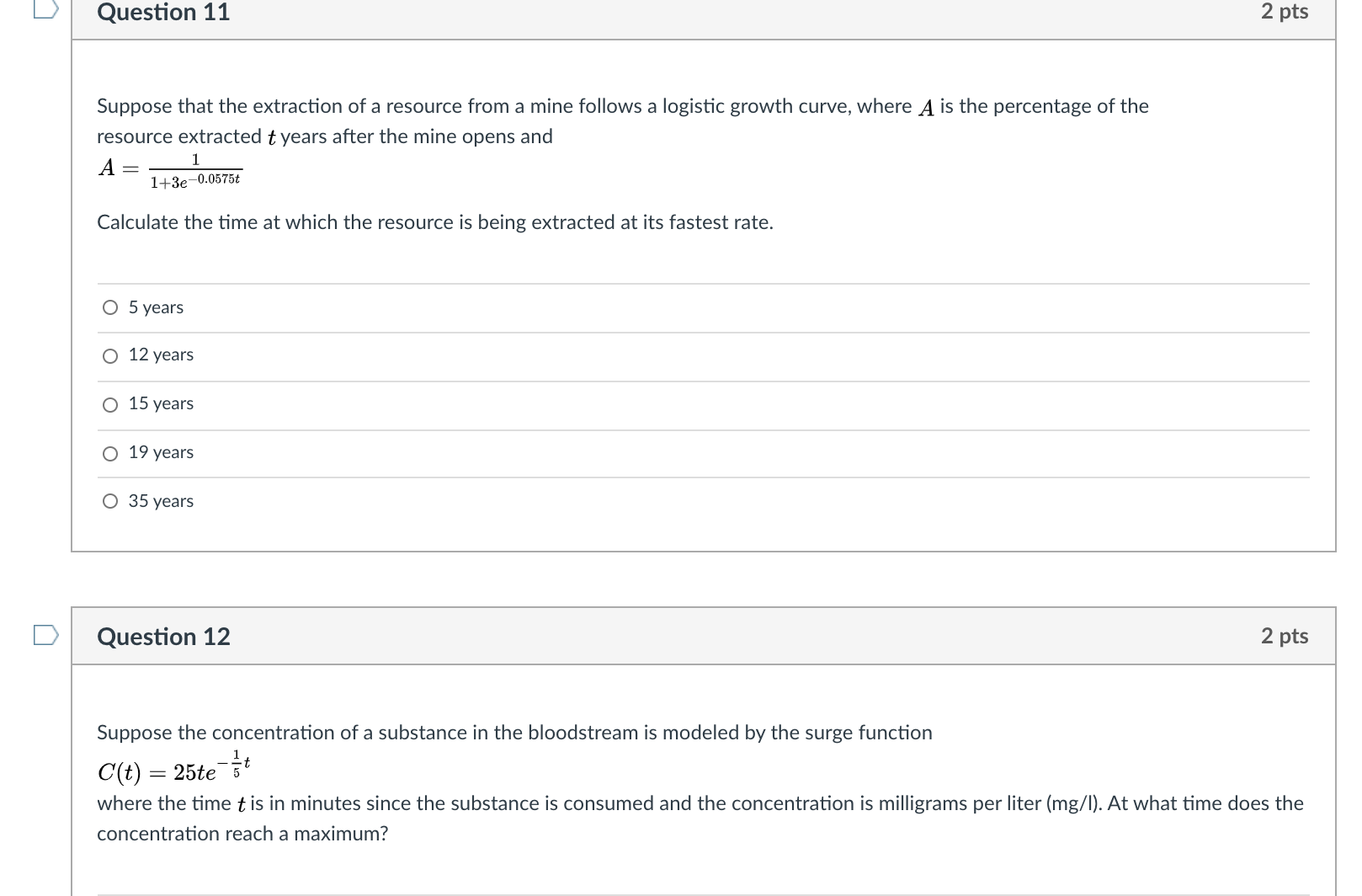 Solved Question 11 2 pts Suppose that the extraction of a | Chegg.com