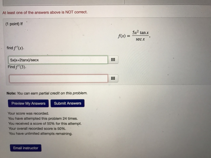 Solved I can’t find f’(3) it’s not 46.5.. how do you do | Chegg.com