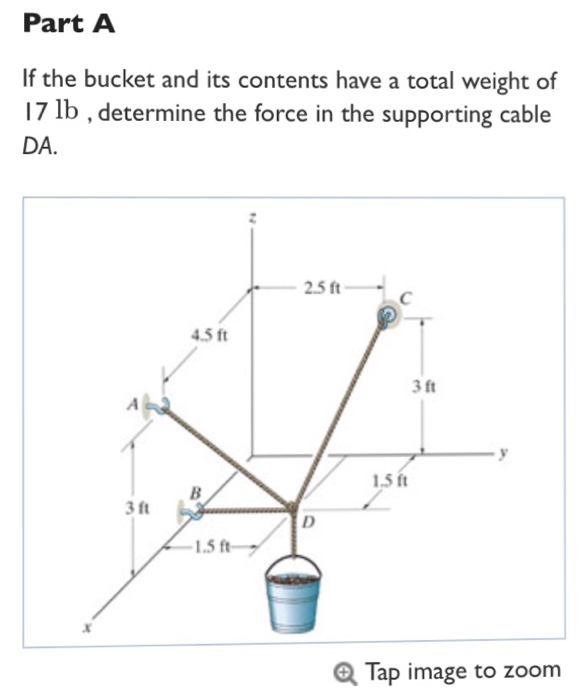 Solved Part A If the bucket and its contents have a total