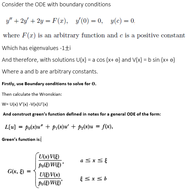Consider the ODE with boundary conditions y" + 2y' + | Chegg.com