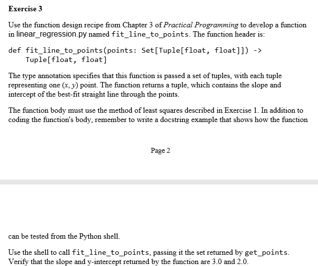 Exercise 3 Use the function design recipe from | Chegg.com