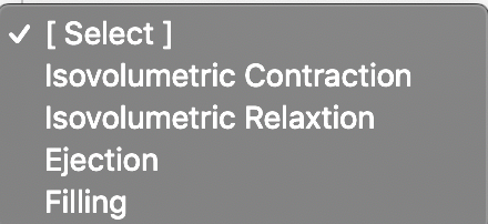 [Select] Isovolumetric Contraction Isovolumetric Relaxtion Ejection Filling