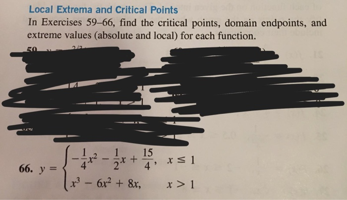 Solved Local Extrema and Critical Points In Exercises 59-66, | Chegg.com