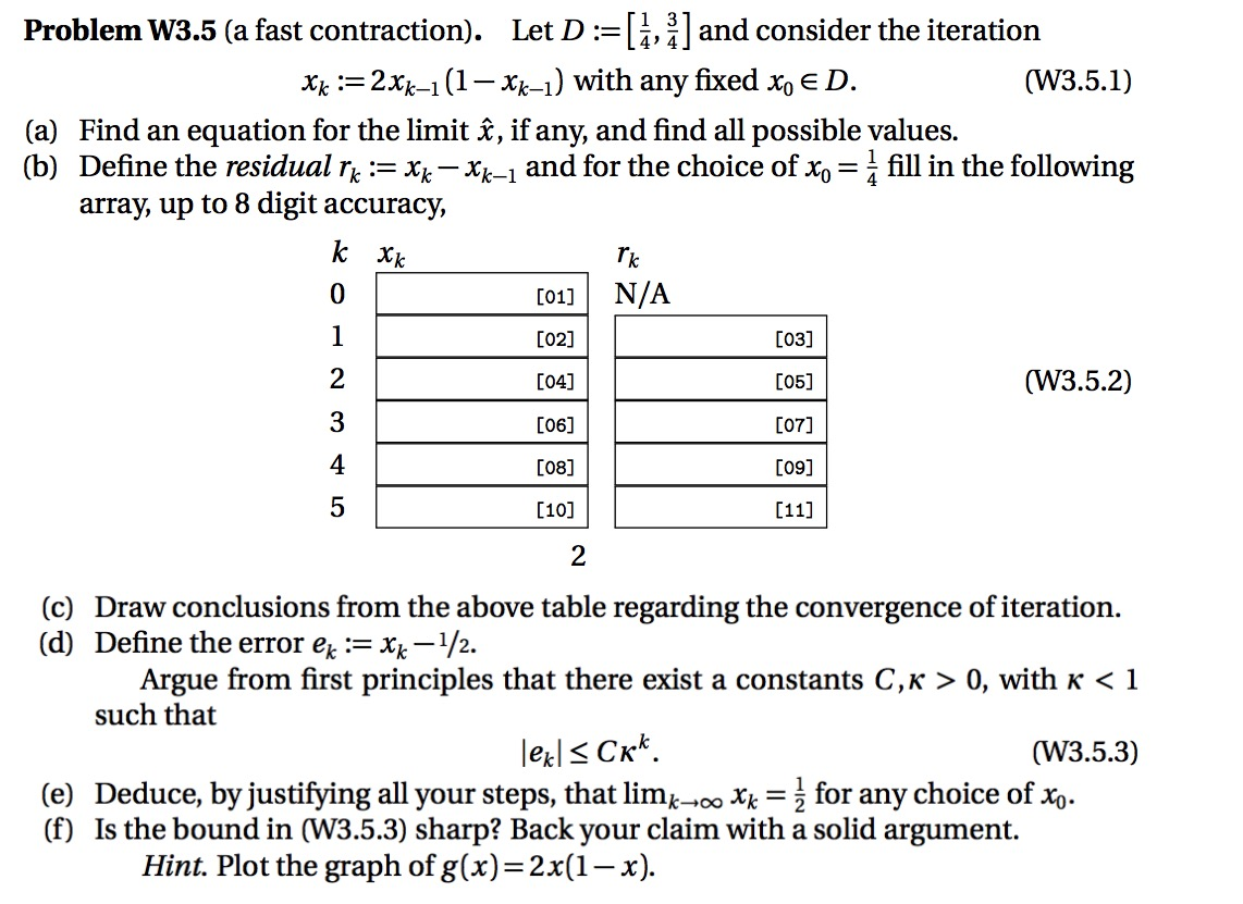 Problem W3 5 A Fast Contraction Let D A A Chegg Com