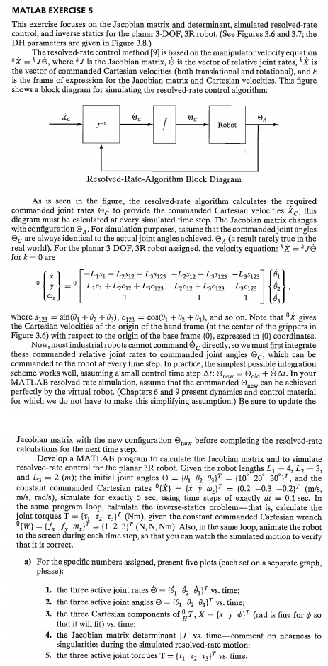 MATLAB EXERCISE 5 This exercise focuses on the | Chegg.com