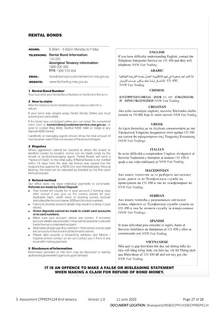 Notice To Terminate Tenancy Agreement By | Chegg.com