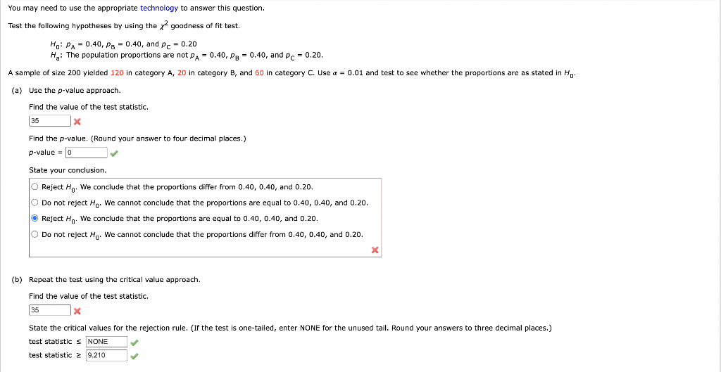 Solved -est the following hypotheses by using the χ2 | Chegg.com