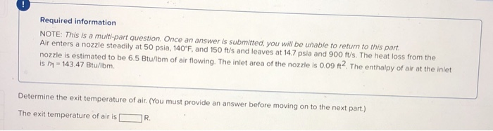 Solved Required information NOTE: This is a multi-part | Chegg.com
