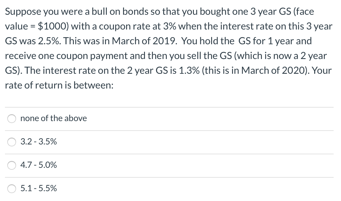 Suppose You Were A Bull On Bonds So That You Bought | Chegg.com