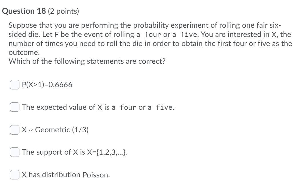 Solved Question 18 (2 points) Suppose that you are | Chegg.com