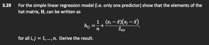 Solved 3.29 For the simple linear regression model (i.e. | Chegg.com