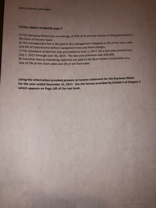 Solved EXTRA CREDIT PROBLEM Please use EXCEL to complete | Chegg.com