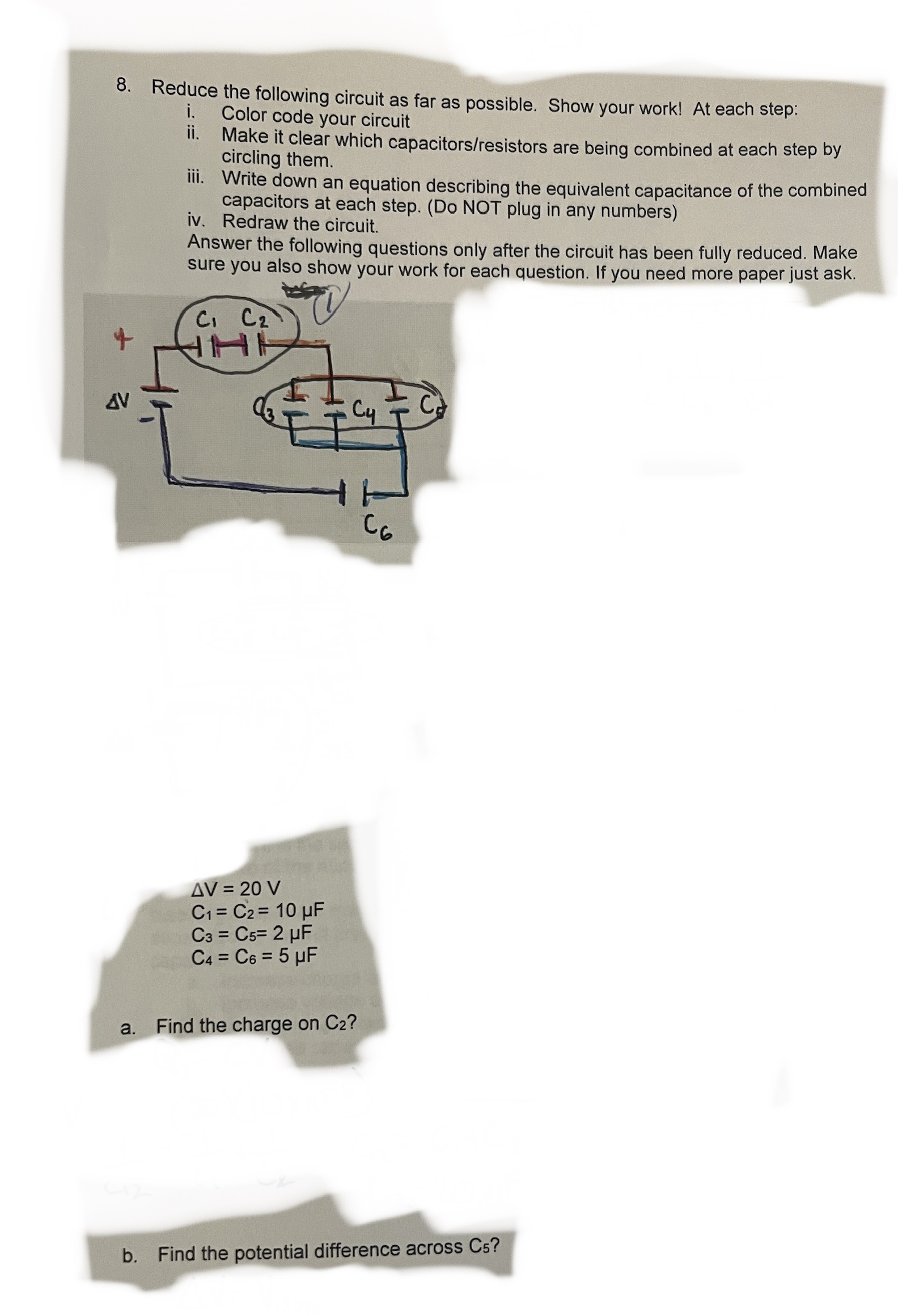 Solved 8. Reduce the following circuit as far as possible. | Chegg.com