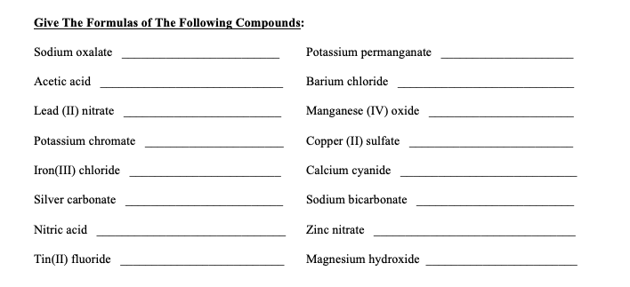 Solved Give The Names of The Following Compounds: (NH4)2S | Chegg.com