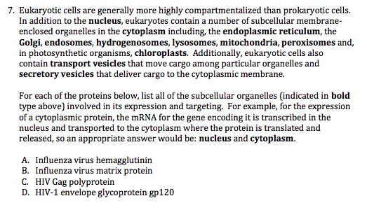 Solved 7. Eukaryotic cells are generally more highly | Chegg.com