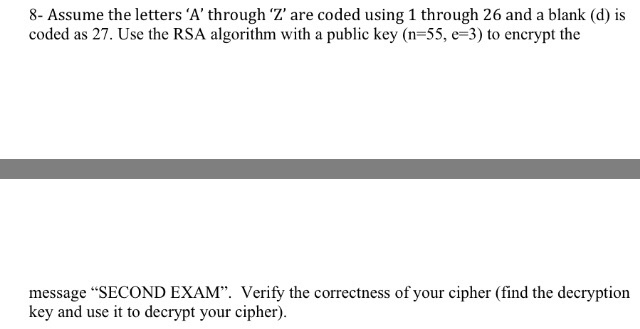 Solved 8- Assume the letters 'A' through "Z' are coded using | Chegg.com
