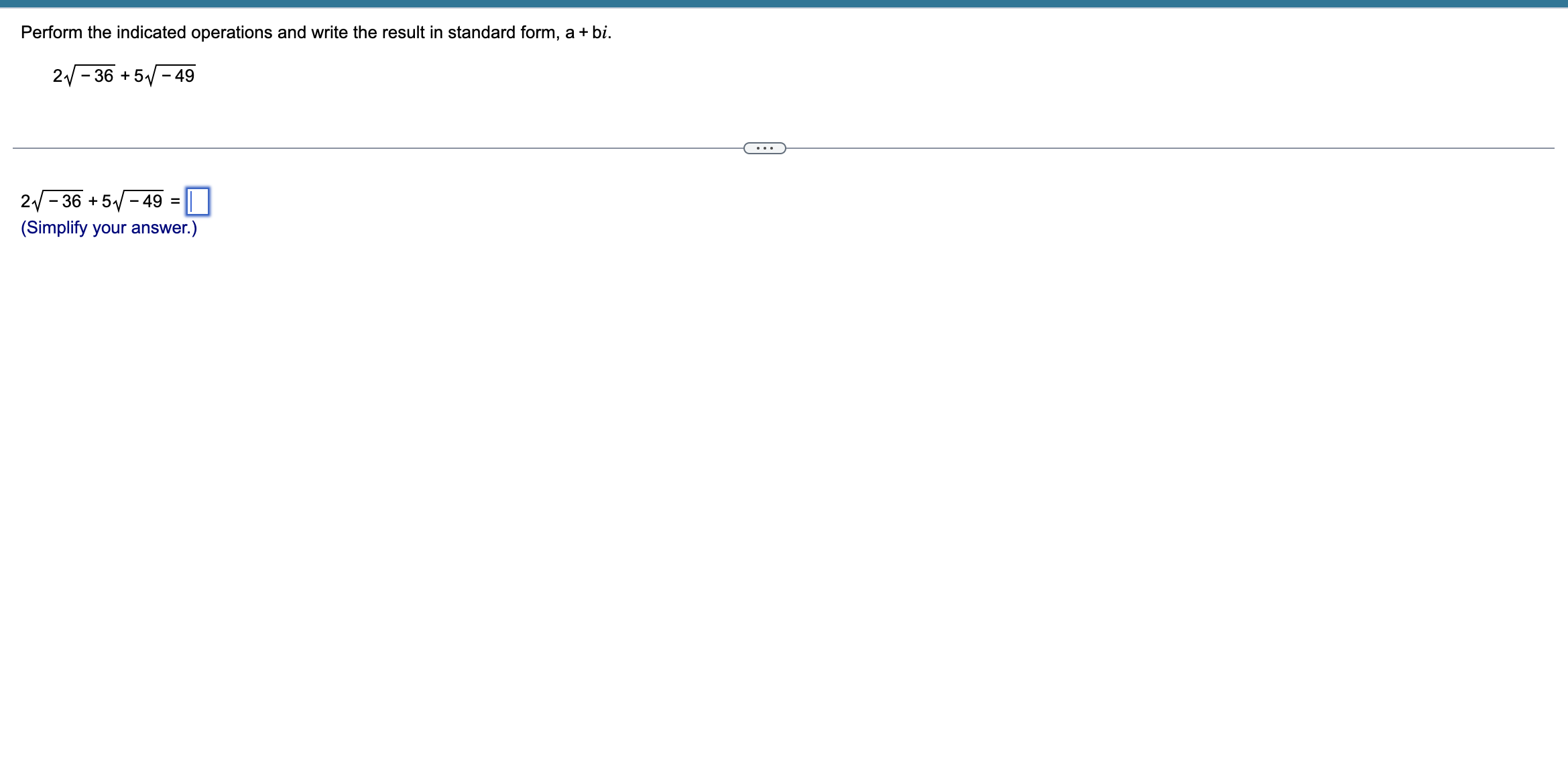 Solved Perform the indicated operations and write the result | Chegg.com