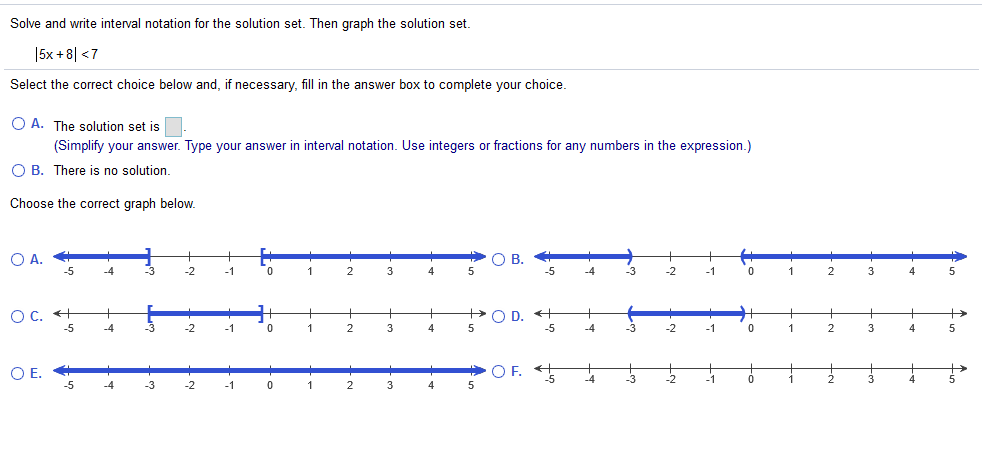Solved Solve and write interval notation for the solution | Chegg.com