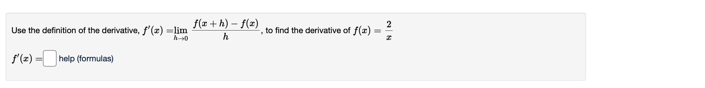 derivative of f(x)