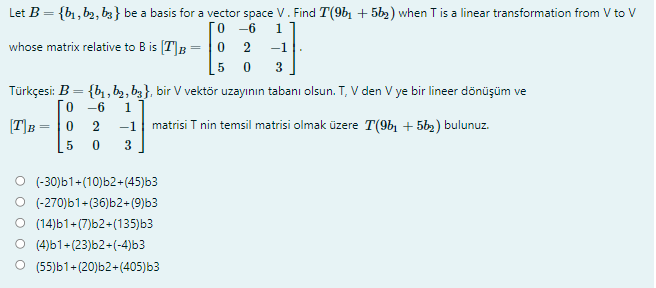 Solved Let B={b1,b2, 63} Be A Basis For A Vector Space V. | Chegg.com