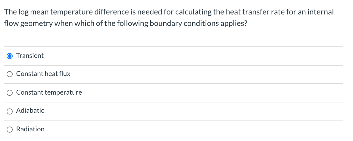 Solved The log mean temperature difference is needed for | Chegg.com