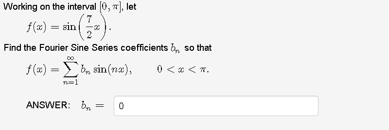 Solved = Working on the interval (0, TT), let 7 f(x) sin 2 | Chegg.com