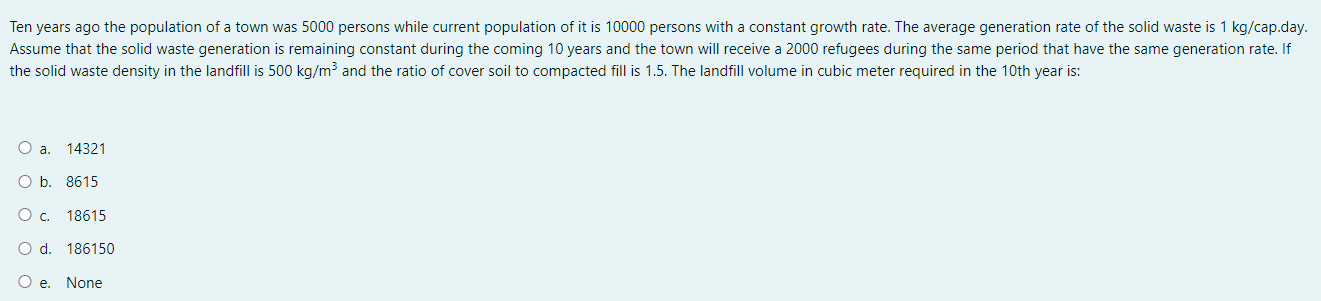 Solved Ten years ago the population of a town was 5000 | Chegg.com
