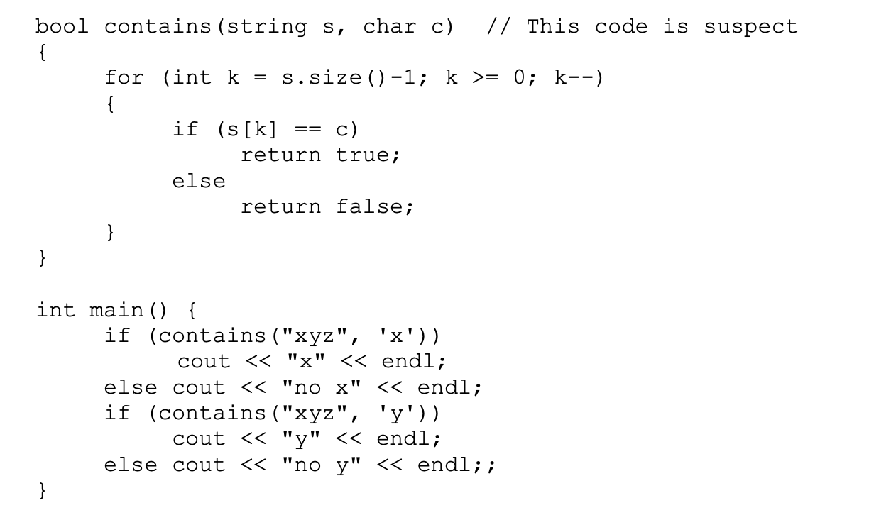 Solved What is produced by the following output? Fix errors | Chegg.com