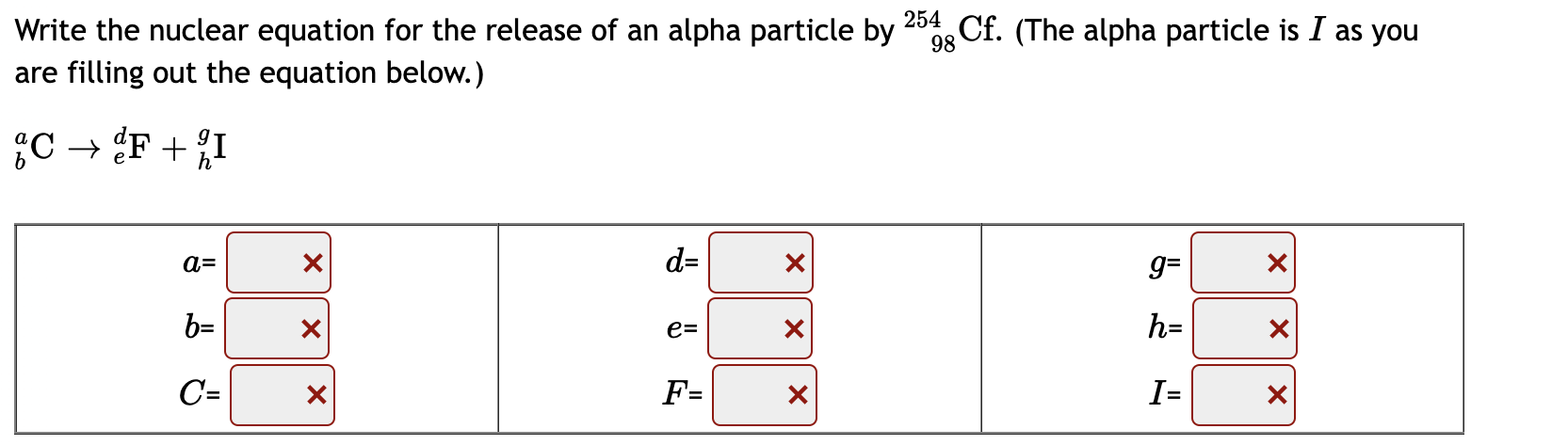 Solved Write the nuclear equation for the release of an | Chegg.com