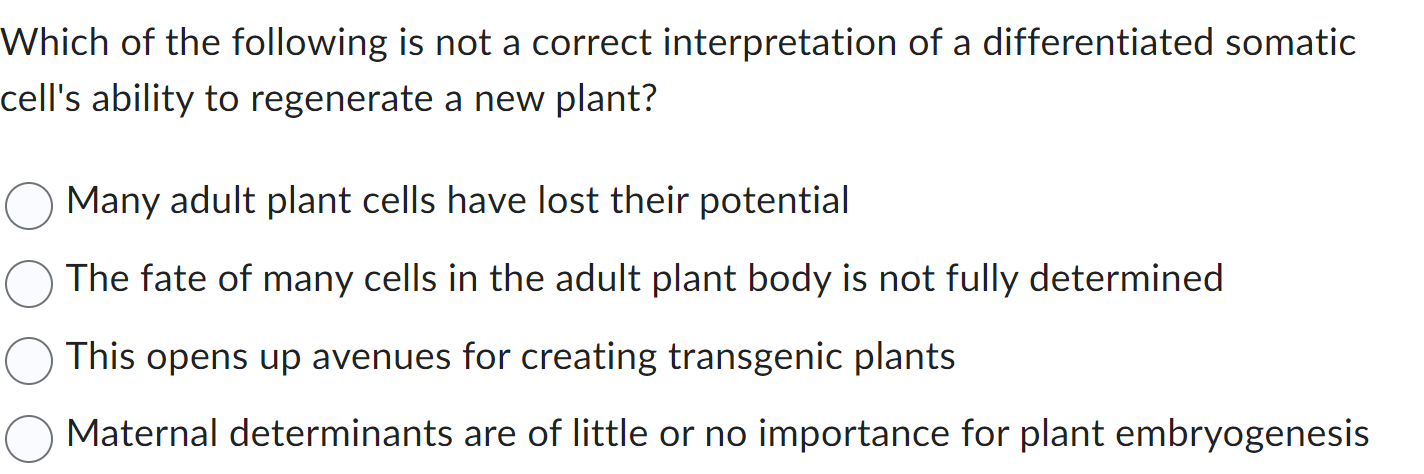 Solved Which Of The Following Is Not A Correct 