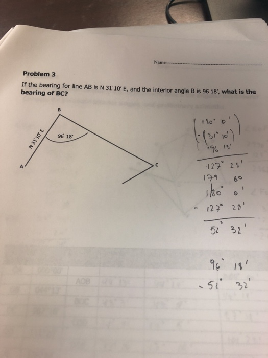 Solved Problem 3 If The Bearing For Line AB Is N 31 10 E Chegg solved-problem-3-if-the-bearing-for-line-ab-is-n-31-10-e-chegg