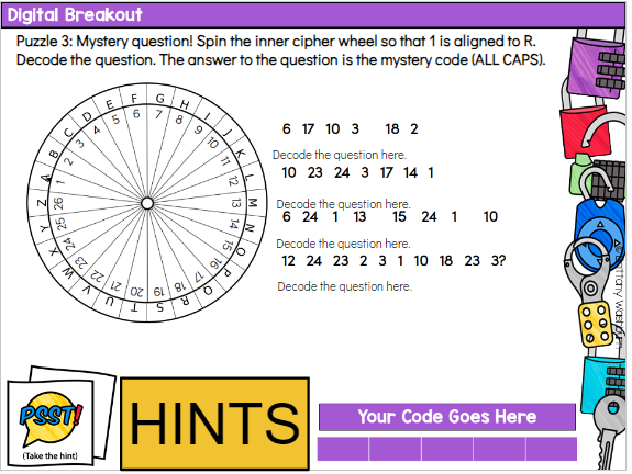 Round Cipher Riddle Solved Puzzle 3: Mystery question! Spin the inner cipher | Chegg.com