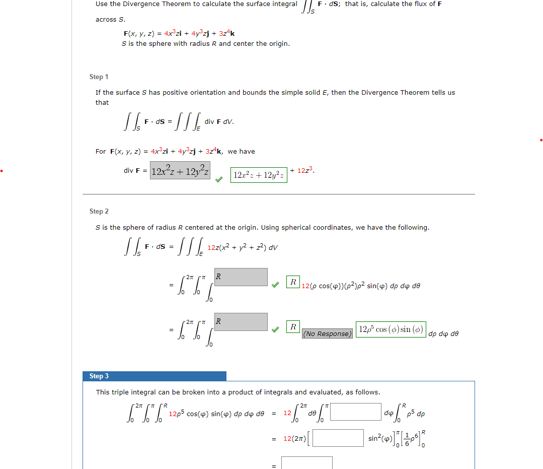 Solved Use The Divergence Theorem To Calculate The Surface