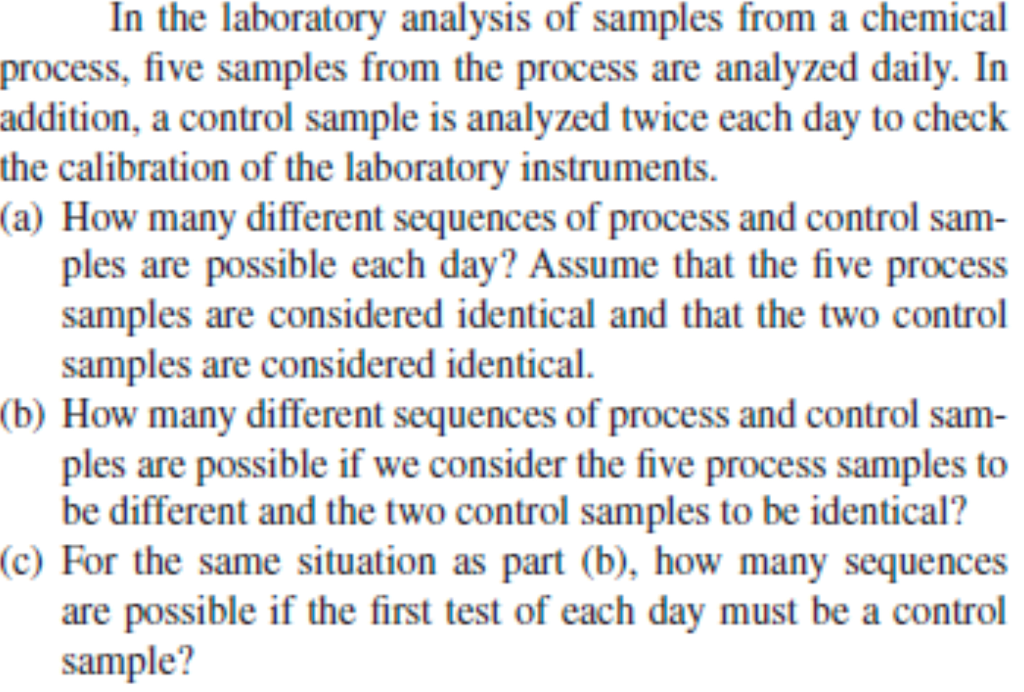 Solved In the laboratory analysis of samples from a chemical