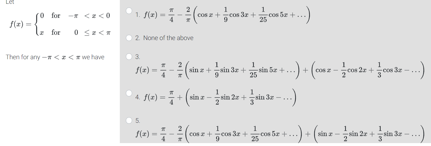 Solved Let Tt 2 E O 0 For X 0 1 F X 1 1 Cos X C Chegg Com