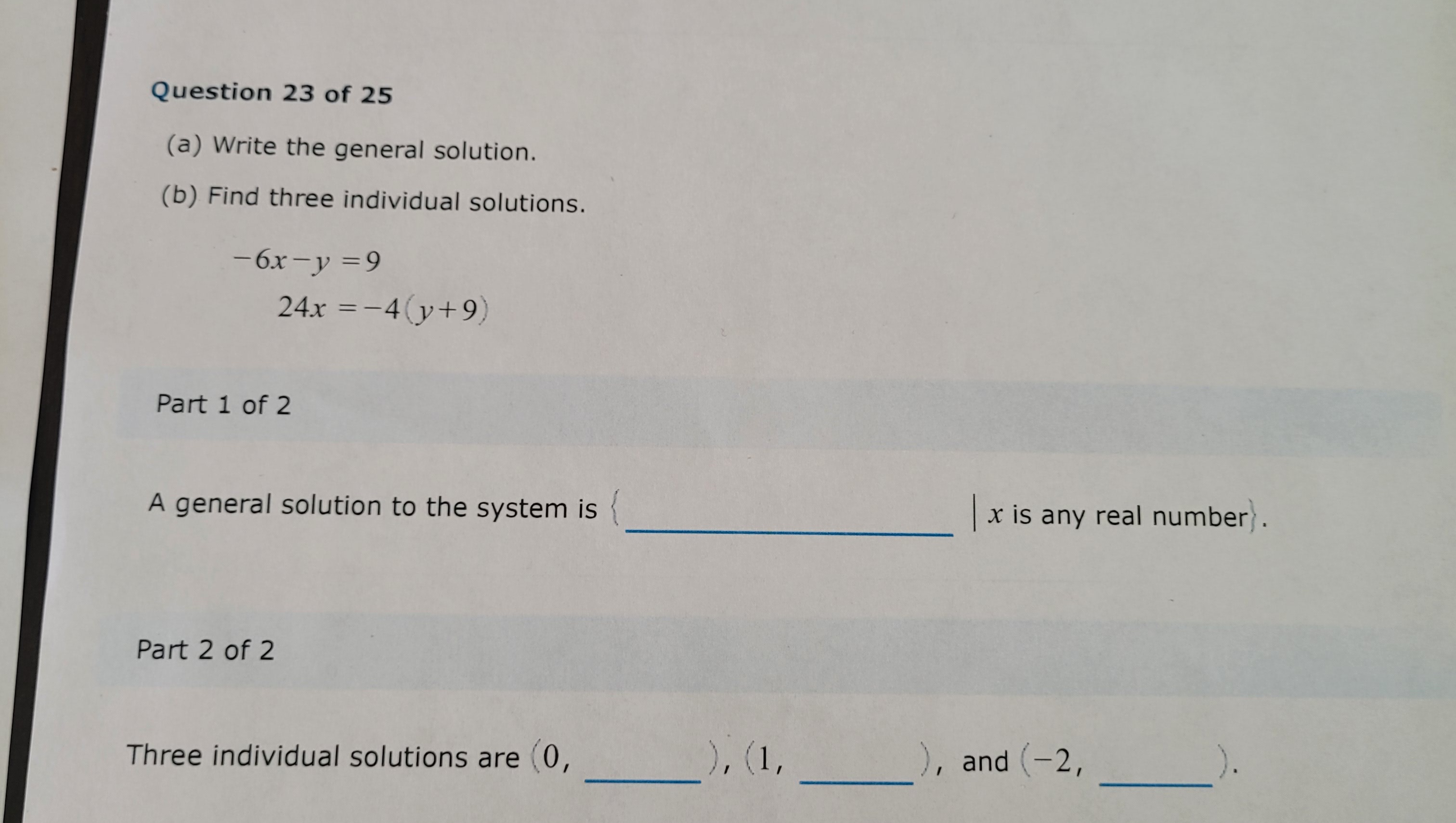 Solved (a) Write the general solution. (b) Find three | Chegg.com