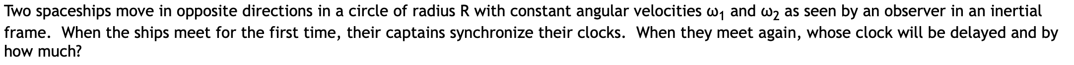 Solved Two spaceships move in opposite directions in a | Chegg.com 