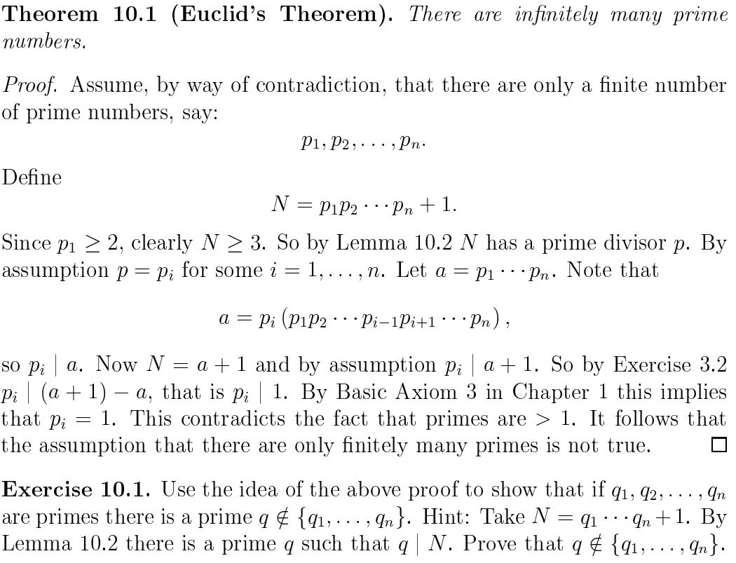 Solved Theorem 10 1 Euclids Theorem There Are Infinitely