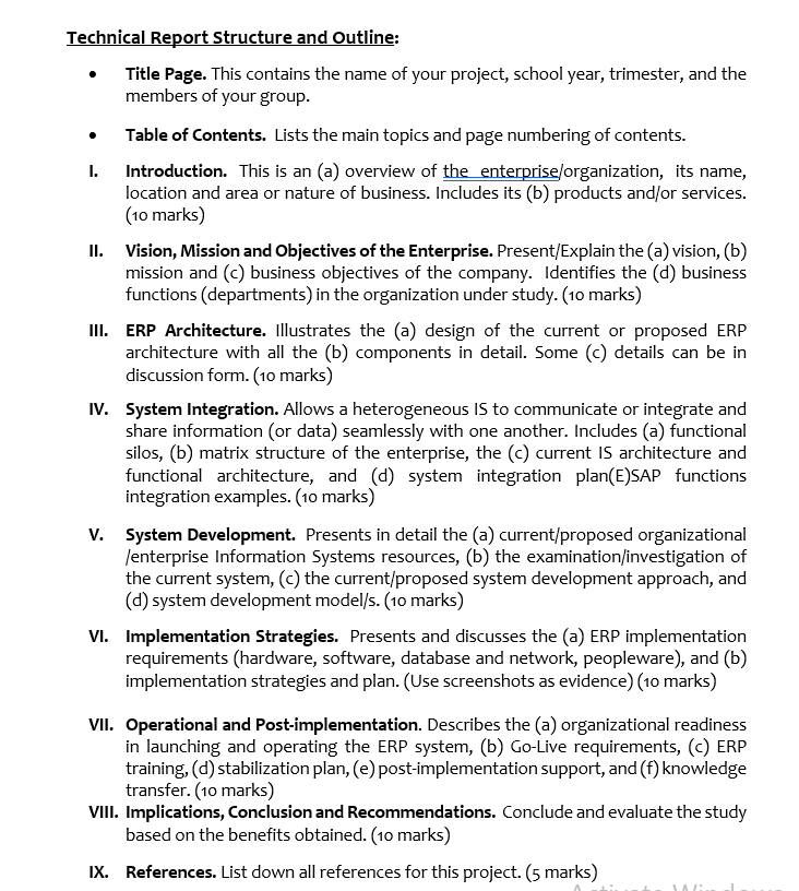 Solved Technical Report Structure and Outline:Title Page. | Chegg.com