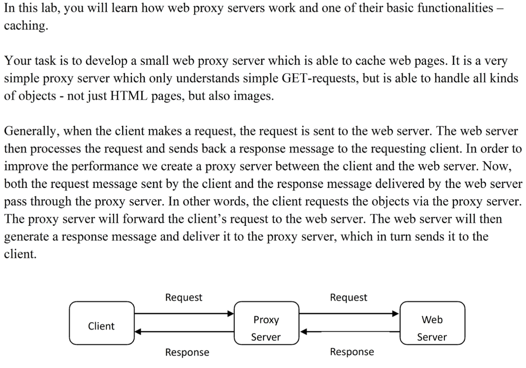 In this lab, you will learn how web proxy servers | Chegg.com