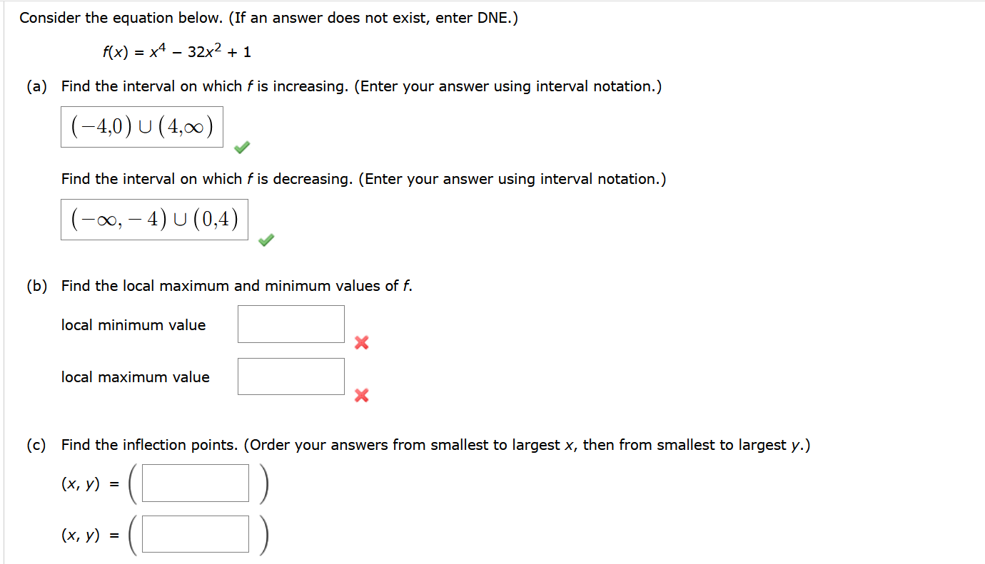 Solved Consider the equation below. (If an answer does not | Chegg.com