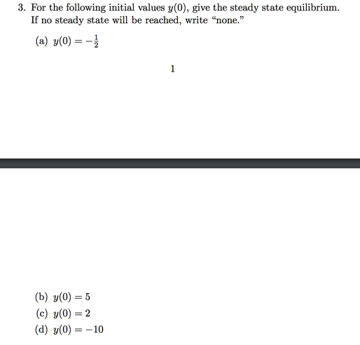 Solved 3 Steady State and Phase Diagram Consider the | Chegg.com