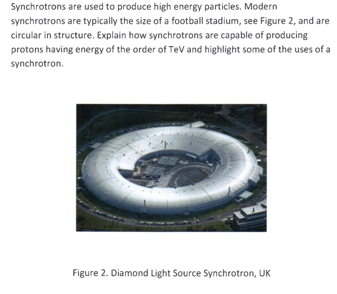 Solved Synchrotrons are used to produce high energy | Chegg.com