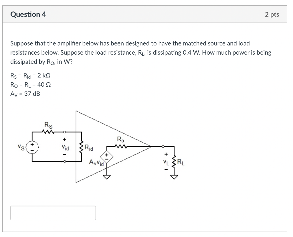Solved Suppose that the amplifier below has been designed to | Chegg.com