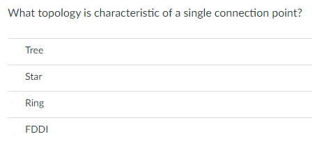 Solved What topology is characteristic of a single | Chegg.com