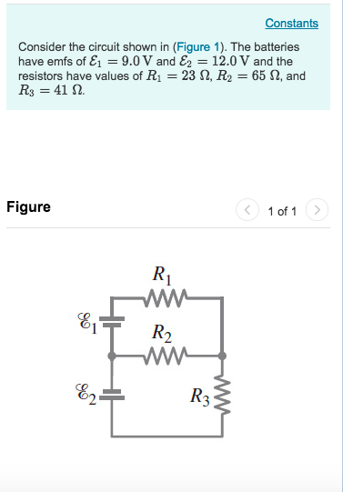Solved Consider the circuit shown in (Figure 1). The | Chegg.com