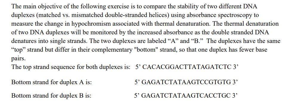 QUESTION: Show the double-strand complexes for both | Chegg.com